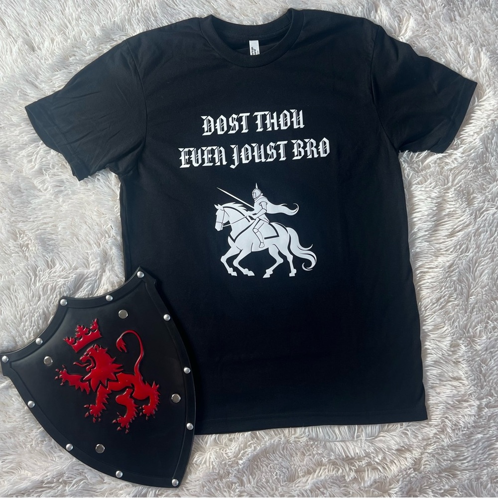 NEW Custom Made Renaissance Faire Jousting Tshirt - Low Effort Costume